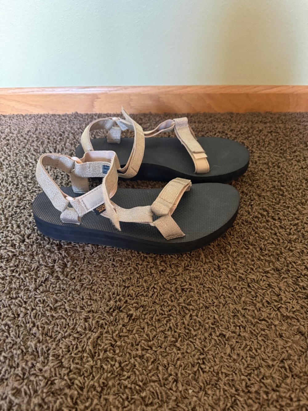 Teva Gold Sandals size 11